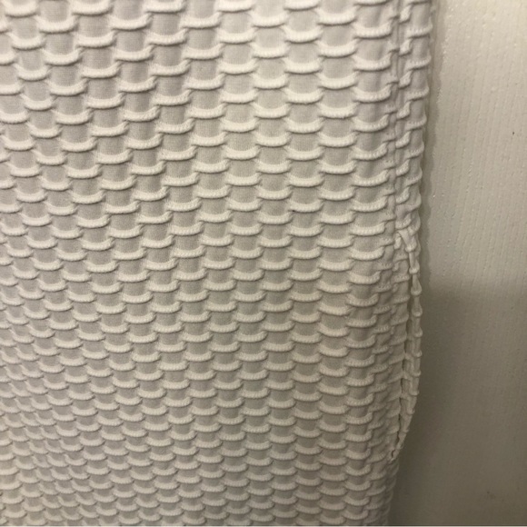 Jordan Taylor size small white hooded zip cover up with pockets waffle knit - Picture 9 of 11